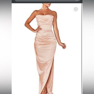 House of CB strapless gown